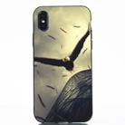 Eagle Painted Pattern Soft TPU Case for iPhone XS / X - 1