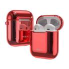 ROCK RPC1483 Universal TPU Dust-proof Anti-fingerprint Electroplating Wireless Bluetooth Earphone Protective Case for Apple AirPods 1 / 2(Red) - 1