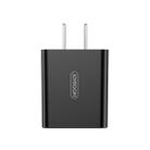 JOYROOM L-P183 Simple Series 18W Intelligent Travel Charger Wall Charger Adapter, US Plug (Black) - 1