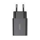 JOYROOM L-P183 Simple Series 18W Intelligent Travel Charger Wall Charger Adapter, EU Plug (Black) - 1