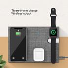 ROCK 3 in 1 Leather Portable Folding Wireless Charger for iPhone + iWatch + AirPods (Green) - 6