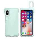 For iPhone X / XS Ring Flash Selfie Fill Light Protective Case(Green) - 1