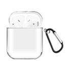 For AirPods 1 / 2 High Transparent TPU Earphone Protective Case with Hook(Transparent) - 1