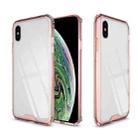 For iPhone XS Max Acrylic + TPU Shockproof Transparent Armor Case (Magenta) - 1