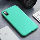 For iPhone X / XS Starry Series Shockproof  Straw Material + TPU Protective Case(Green) - 1