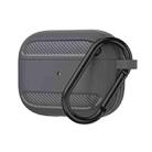 WIWU APC005 For Airpods Pro Shockproof Carbon Fiber Texture Bluetooth Earphone Protective Case (Grey) - 1