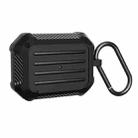 WIWU APC006 For Airpods Pro Shockproof Carbon Fiber Texture Bluetooth Earphone Protective Case (Black) - 1