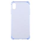 For iPhone XR 0.75mm Dropproof Transparent TPU Case (Blue) - 1