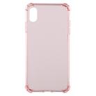 For iPhone XR 0.75mm Dropproof Transparent TPU Case (Pink) - 1