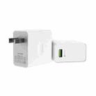 WK WP-U114 30W Single USB Fast Charging Travel Charger Power Adapter, CN Plug(White) - 1