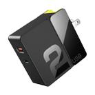 ROCK Sugar 30W USB-C / Type-C + USB-A Ports Quick Charging Travel Charger Adapter, US Plug(Black) - 1