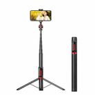 Aluminum Alloy Mobile Phone Bluetooth Selfie Stick Live Floor Tripod Bracket, Height: 1.5m - 1