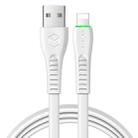 Mcdodo CA-6362 Flying Fish Series 8 Pin to USB LED Cable, Length: 1.8m(White) - 1
