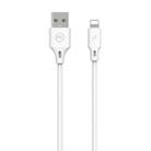WK WDC-092 2m 2.4A Max Output Full Speed Pro Series USB to 8 Pin Data Sync Charging Cable(White) - 1