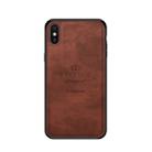 For iPhone X / XS PINWUYO Anti-wrestling Waterproof Full Coverage PC Case(Brown) - 1