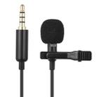 1.5m Lavalier Wired Recording Microphone Mobile Phone Karaoke Mic(Black) - 1