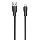 WK WDC-097 1m 2.4A Output Speed Pro Series USB to 8 Pin Data Sync Charging Cable (Black) - 1