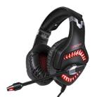 ONIKUMA K1-B PRO Adjustable Wireless Gaming Headphone with Microphone(Black Red) - 1