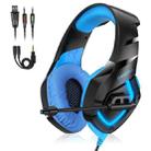 ONIKUMA K1-B Adjustable PC Gaming Headphone with Microphone(Black Blue) - 1