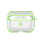 APC001 For AirPods Pro PC + TPU Transparent Earphone Protective Case with Hook (Green) - 1
