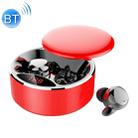 HAMTOD X30 IPX5 Waterproof Touch Wireless Bluetooth Earphone with Magnetic Charging Box & Smart Digital Display, Support Wireless / Wired Charging & Call(Red) - 1