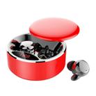 HAMTOD X30 IPX5 Waterproof Touch Wireless Bluetooth Earphone with Magnetic Charging Box & Smart Digital Display, Support Wireless / Wired Charging & Call(Red) - 2