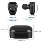 A7 TWS Bluetooth 5.0 Twin Wireless Bluetooth Earphone with Charging Box, Support Call(Black) - 6