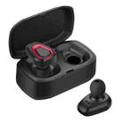 A7 TWS Bluetooth 5.0 Twin Wireless Bluetooth Earphone with Charging Box, Support Call(Black Red) - 1