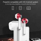 D012 TWS Bluetooth 5.0 Wireless Bluetooth Earphone with Charging Box, Support Voice Prompt & Power Display & HD Call(Red) - 4