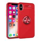 For iPhone X / XS Shockproof TPU Case with Holder (Red) - 1