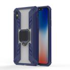Iron Warrior Shockproof TPU + PC Protective Case for iPhone XS, with 360 Degree Rotation Holder(Blue) - 1