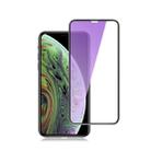 For iPhone 11 Pro / XS / X mocolo 0.33mm 9H 3D Round Edge Anti Blue-ray Tempered Glass Film(Black) - 1