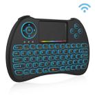 H9 2.4GHz Mini Wireless Air Mouse QWERTY Keyboard with Colorful Backlight & Touchpad for PC, TV(Black) - 2