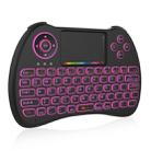 H9 2.4GHz Mini Wireless Air Mouse QWERTY Keyboard with Colorful Backlight & Touchpad for PC, TV(Black) - 3