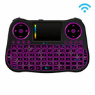 MT08 2.4GHz Mini Wireless Air Mouse QWERTY Keyboard with Colorful Backlight & Touchpad & Multimedia Control for PC, TV(Black) - 1