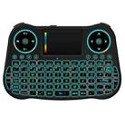 MT08 2.4GHz Mini Wireless Air Mouse QWERTY Keyboard with Colorful Backlight & Touchpad & Multimedia Control for PC, TV(Black) - 3