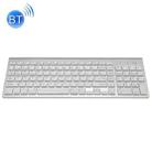 K368 Dual Mode Dual Channel 102 Keys Wireless Bluetooth Keyboard for Laptop, Notebook, Tablet and Smartphones, Support Android / iOS / Windows or An Updated Version(Silver) - 1