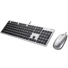 ASUS EU300C USB Wired Thin Mute Keyboard + Ergonomic 1000DPI Optical Mouse Set, Mouse Cable Length: 1m - 1