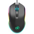 HXSJ A866 USB 6400DPI Four-speed Adjustable RGB Light-emitting Wired Game Optical Mouse, Cable Length: 1.5m - 1