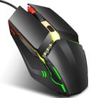 HXSJ S200 USB2.0 1600dpi Adjustable 4-Keys Colorful Glowing Wired Gaming Mouse, Length: 1.5m - 1