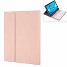 HW108A Detachable Magnetic Colorful Backlight Plastic Bluetooth Keyboard + Silk Pattern TPU Tablet Case for Huawei MediaPad M5 10.8 Pro / 10.8, with Pen Slot & Bracket(Pink) - 1