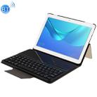HW2031 Detachable Plastic Bluetooth Keyboard + Lambskin Texture PU Leather Tablet Case for Huawei Youth Editon MediaPad M3 Lite 10.1, with Bracket(Gold) - 1