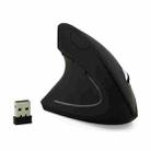 CM0093 Battery Version 2.4GHz Three-button Wireless Optical Mouse Vertical Mouse for Left-hand, Resolution: 1000DPI / 1200DPI / 1600DPI(Black) - 1
