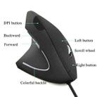 CM0093 Battery Version 2.4GHz Three-button Wireless Optical Mouse Vertical Mouse for Left-hand, Resolution: 1000DPI / 1200DPI / 1600DPI(Black) - 5