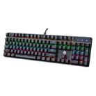 MSEZ HJK900-10 104-keys Ordinary Two-color Keycap Colorful Backlight Wired Mechanical Gaming Keyboard(Black) - 1