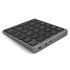 N960 Ultra-thin Universal Aluminum Alloy Rechargeable Wireless Bluetooth Numeric Keyboard (Grey) - 1