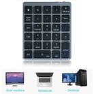 N970 Pro Dual Modes Aluminum Alloy Rechargeable Wireless Bluetooth Numeric Keyboard with USB HUB (Grey) - 5