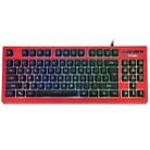 PK-870 USB Port RGB Lighting Mechanical Gaming Wired Keyboard(Red) - 1