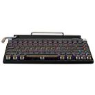 TW1867 Round Retro Punk Keycap Mechanical Wireless Bluetooth Keyboard (Black) - 1