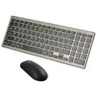 168 2.4Ghz + Bluetooth  Dual Mode Wireless Keyboard + Mouse Kit, Compatible with iSO & Android & Windows (Black) - 1